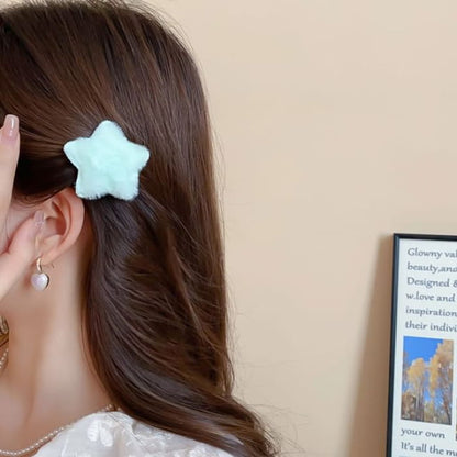 Star Hair Clip - 02# - Duckbill - Green / One Size