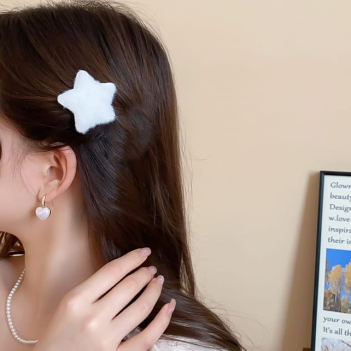 Star Hair Clip - 03# - Duckbill - White / One Size