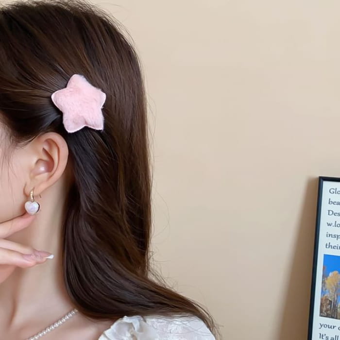 Star Hair Clip - 04# - Duckbill - Pink / One Size