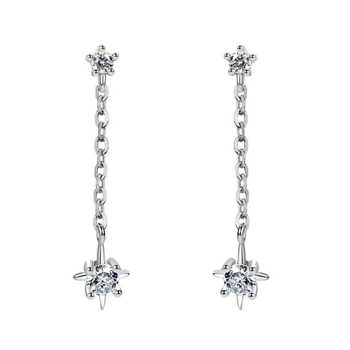 Star Rhinestone Alloy Dangle Earring