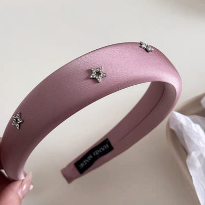 Star Rhinestone Headband - Standart / Pink - Other