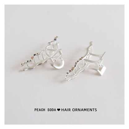 Star Rhinestone Wavy Alloy Hair Clamp (various designs)