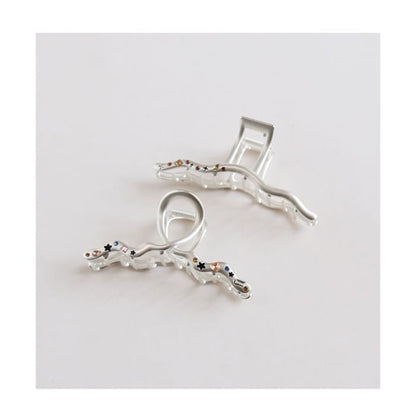 Star Rhinestone Wavy Alloy Hair Clamp (various designs)