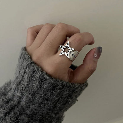 Star-Shaped Rhinestone Ring - 1 - ring