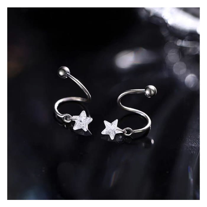 Star Spiral Drop Earring