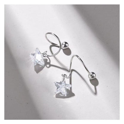 Star Spiral Drop Earring