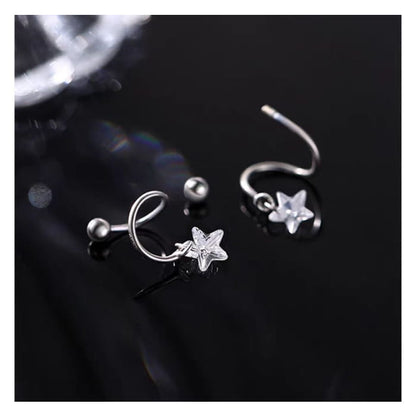 Star Spiral Drop Earring