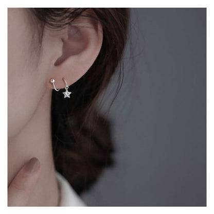 Star Spiral Drop Earring