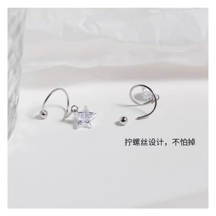 Star Spiral Drop Earring