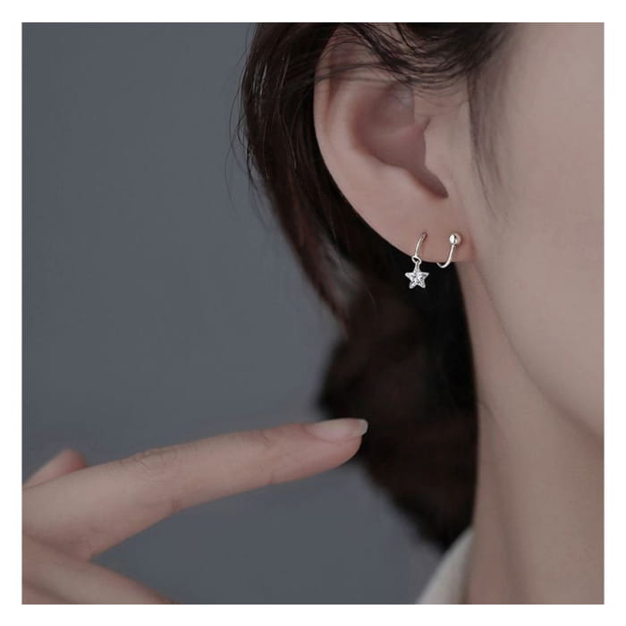 Star Spiral Drop Earring