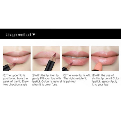 Stereoscopic Lip Liner Set (12 Colors)