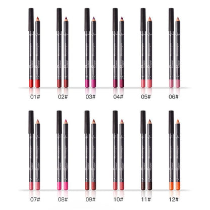 Stereoscopic Lip Liner Set (12 Colors)