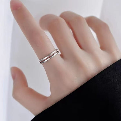 Sterling Silver Layered Open Ring