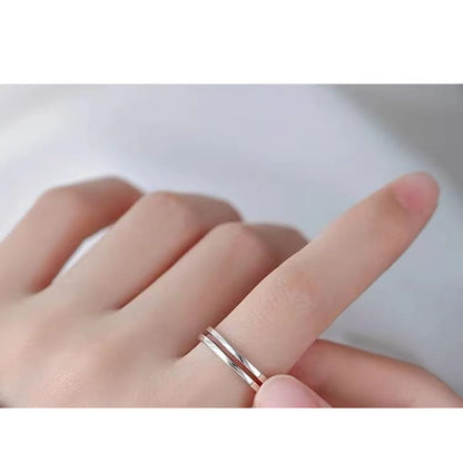 Sterling Silver Layered Open Ring