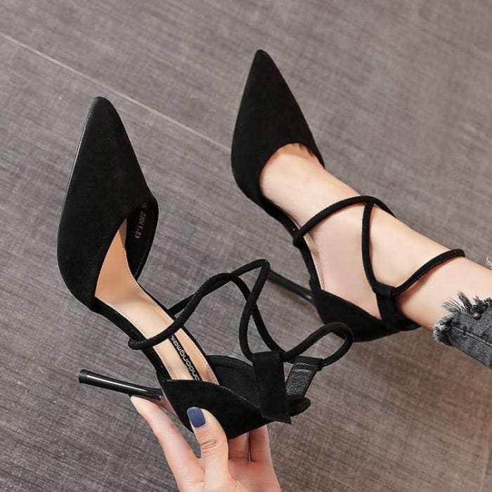 Stiletto-Heel Pointy Sandals