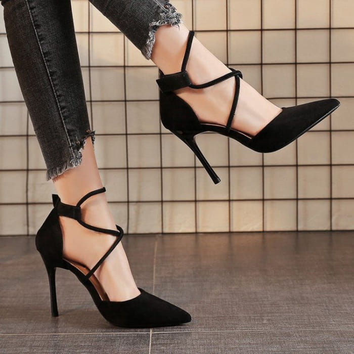 Stiletto-Heel Pointy Sandals