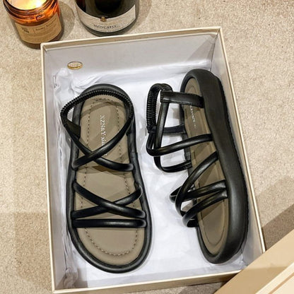 Strappy Gladiator Sandals - shoes