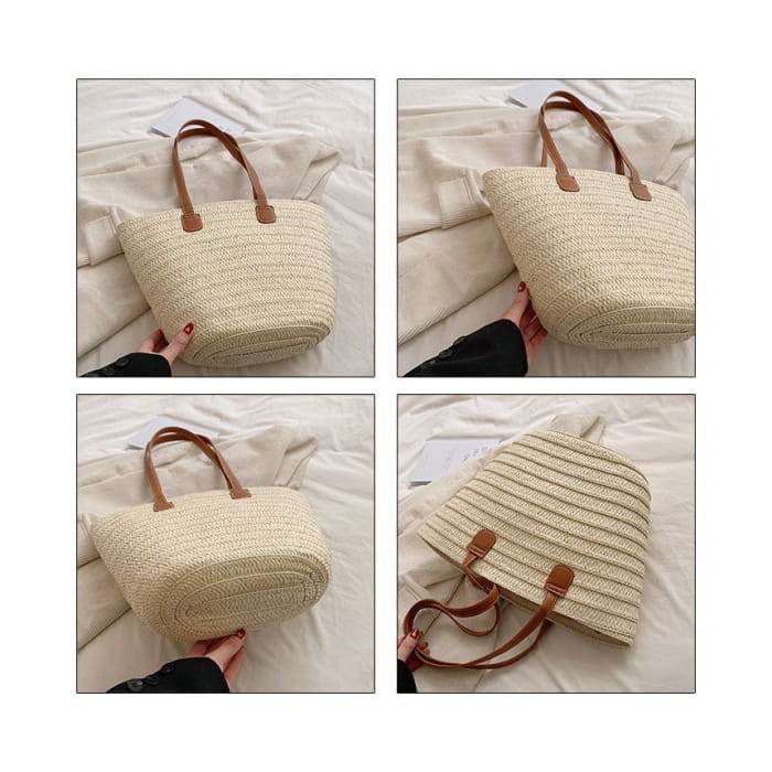 Straw Basket Shoulder Bag