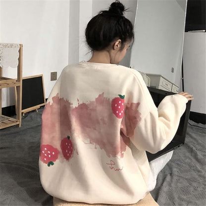 Strawberry Print Sweatshirt