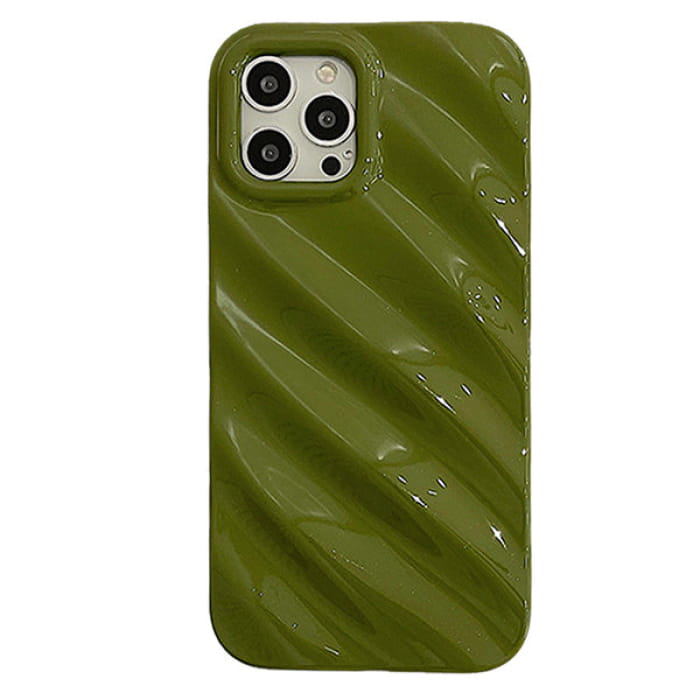 Striped Aesthetic 3D iPhone Case - 11 / Green - IPhone