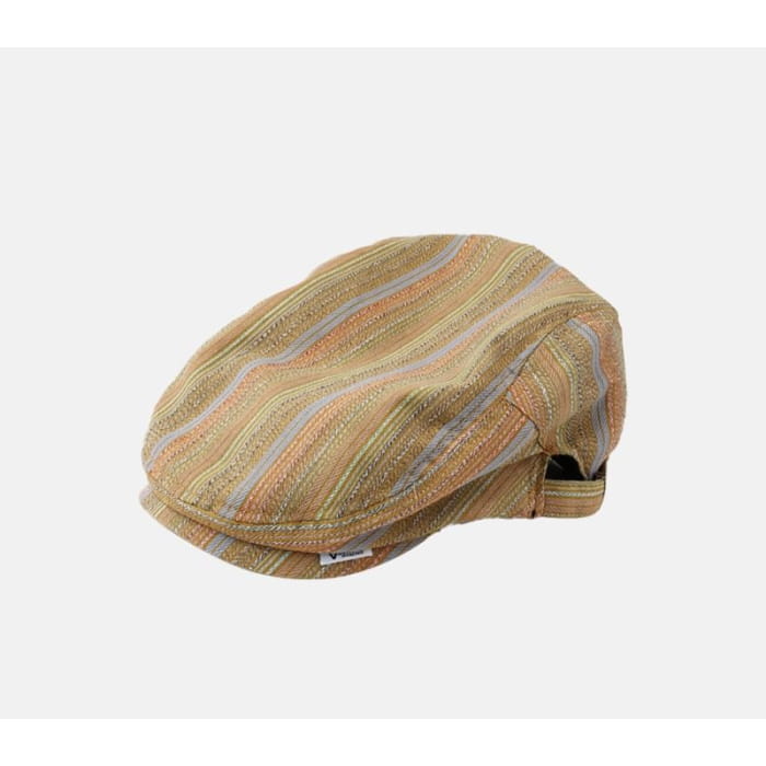 Striped Flat Cap