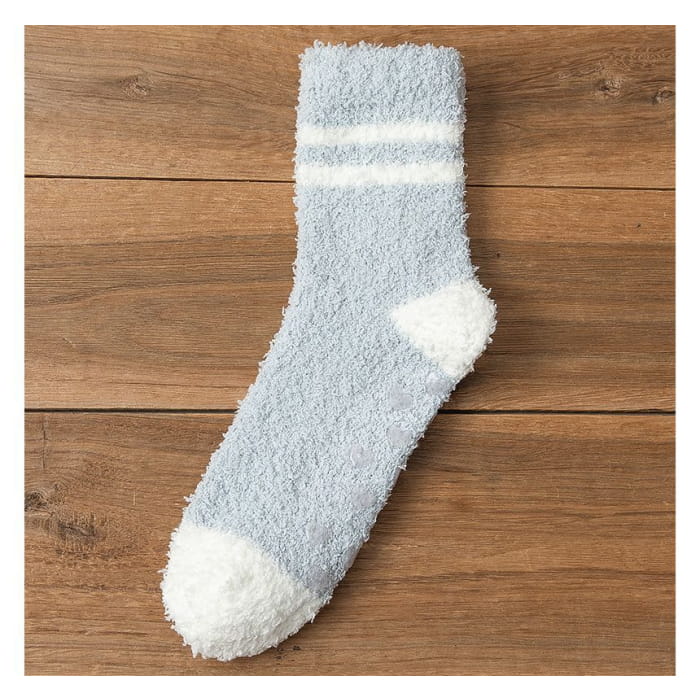 Striped Fleece Short Socks Set