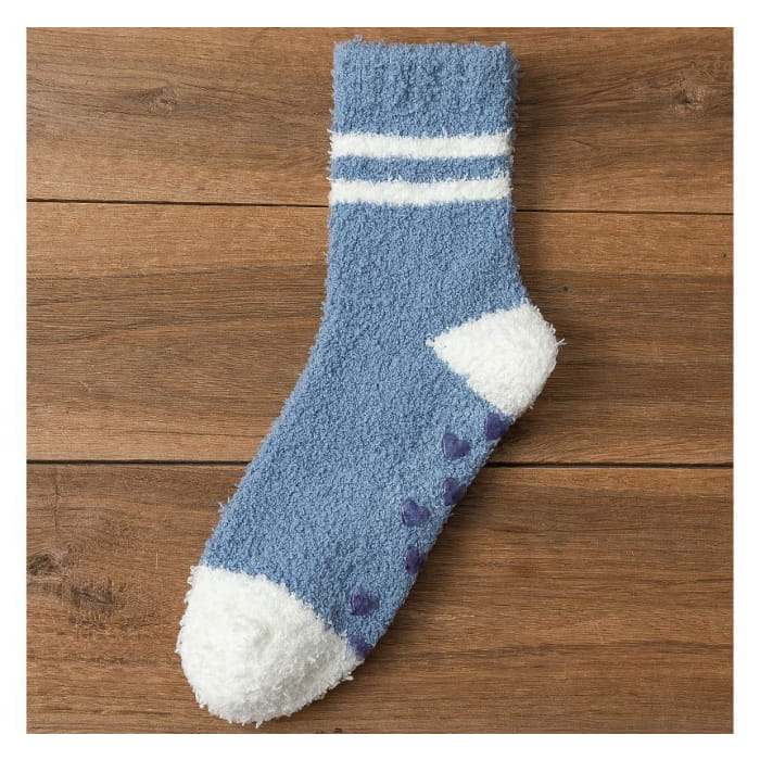 Striped Fleece Short Socks Set