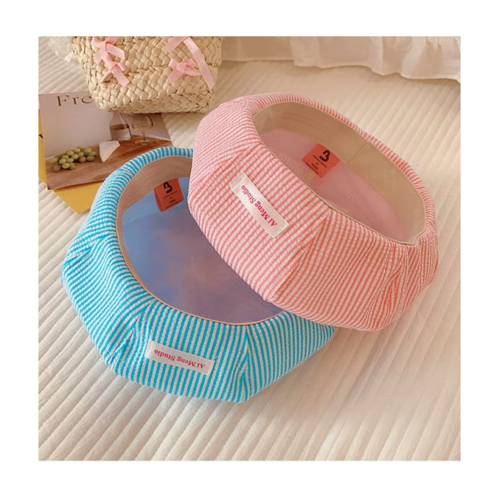 Striped Panel Beret