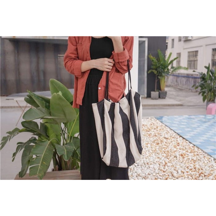 Striped Tote Bag