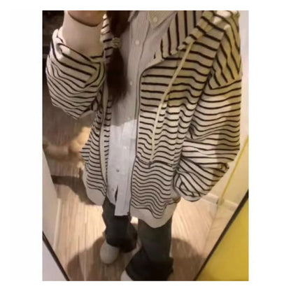 Striped Zip Hoodie