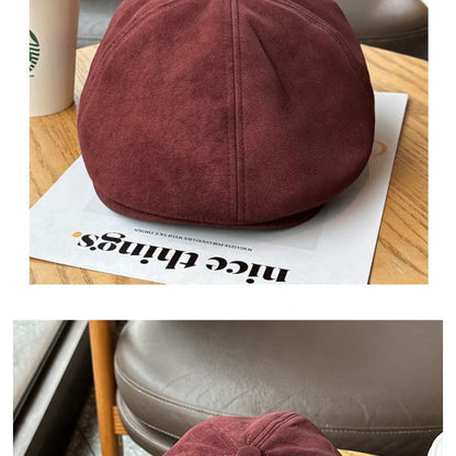 Suede Newsboy Cap