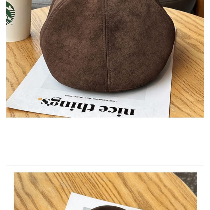 Suede Newsboy Cap