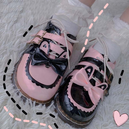 Sweat Lolita Bunny Bow-Knot Lace Up Shoes