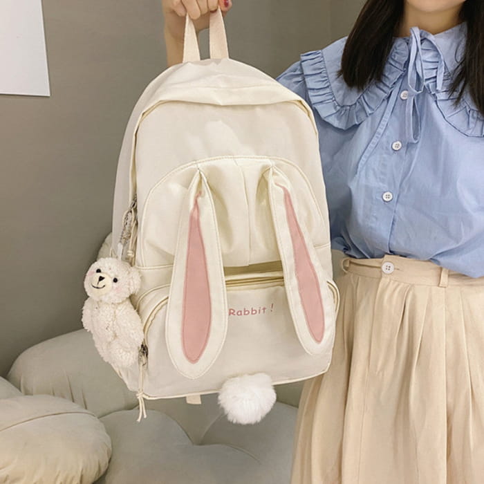 Sweet Cartoon Bunny Ears Backpack