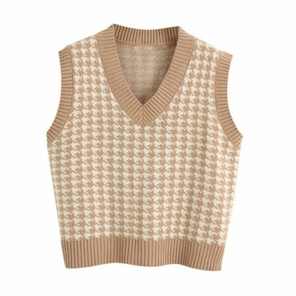 Sweet Check Vest - Sweaters