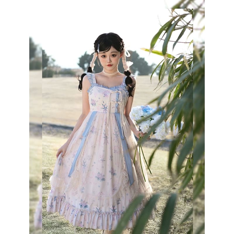 Sweet Floral Cheongsam Dress - Modern Hanfu