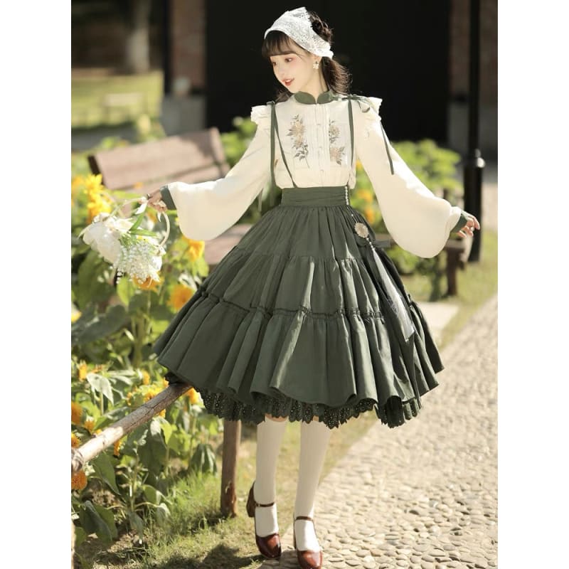 Sweet Garden Ming Style Dress - S - Modern Hanfu