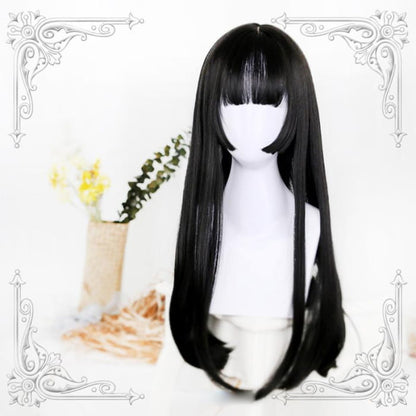 Sweet Hime Cut Long Wig - Black / One Size