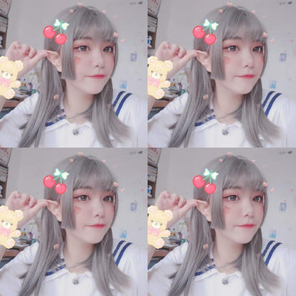 Sweet Long Hair Hime Cut Wig