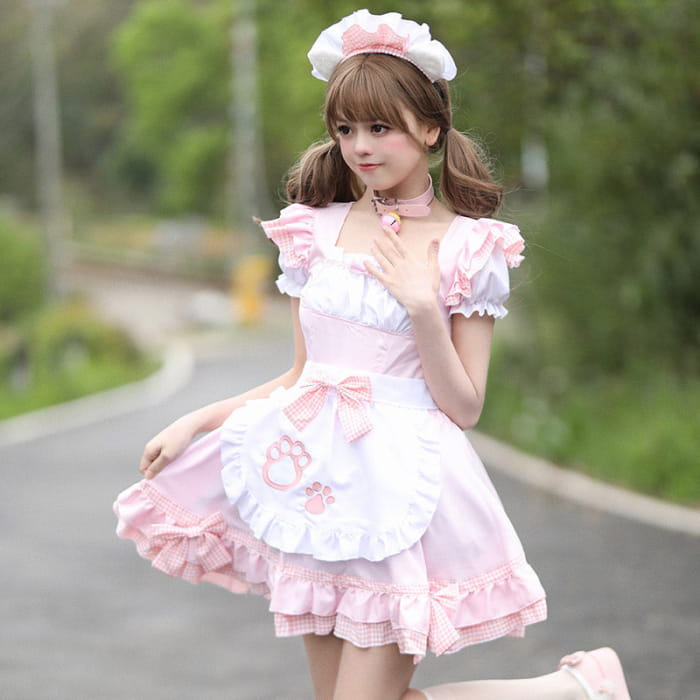 Sweet Maid Cat Paw Lolita Dress