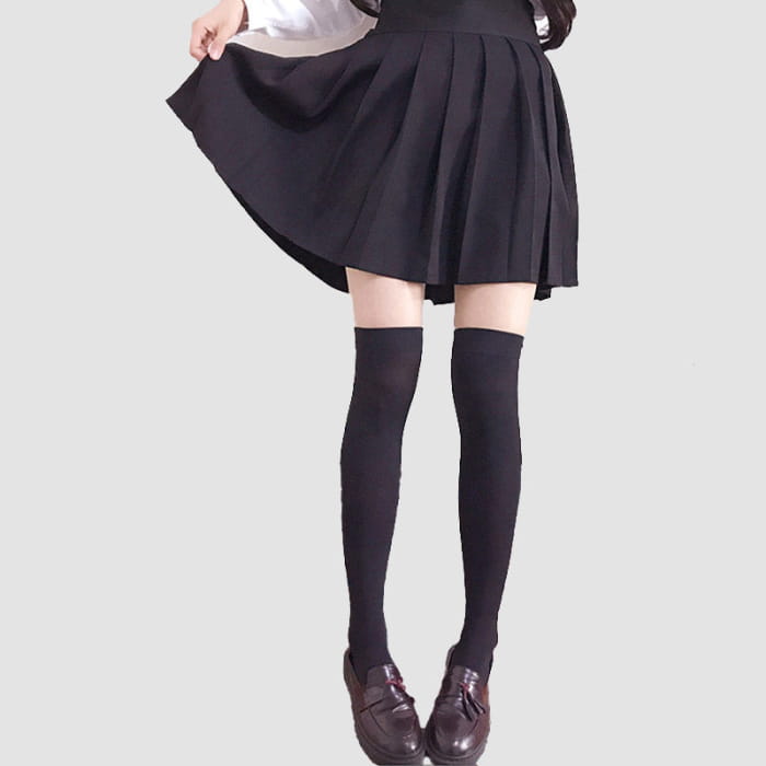 Sweet Maid Cat Paw Lolita Dress - Black Stockings / One Size