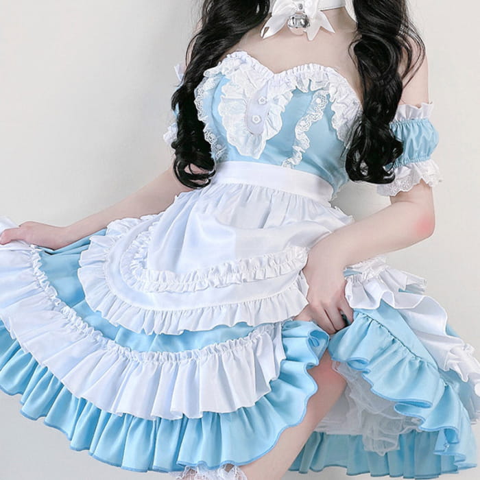 Sweet Rulffled Maid Lolita Dress