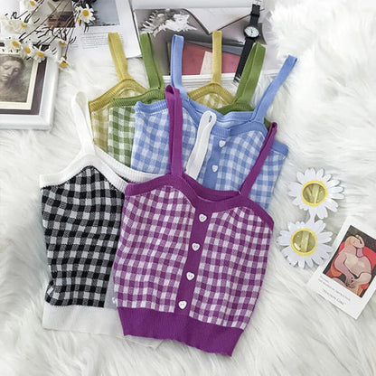 Sweet Summer Plaid Top - Tops