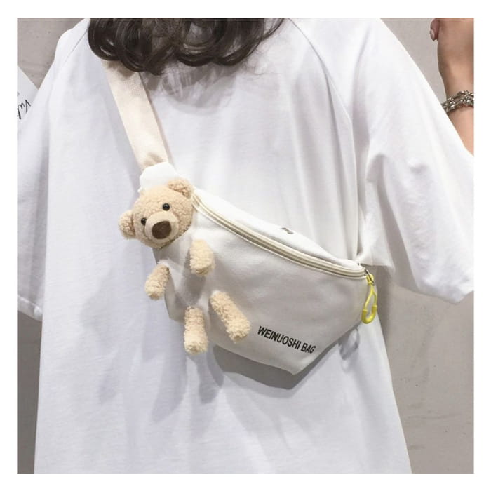 Teddy Bear Canvas Belt Bag