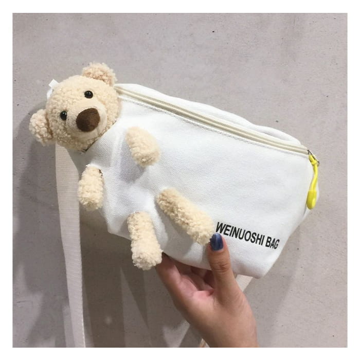 Teddy Bear Canvas Belt Bag