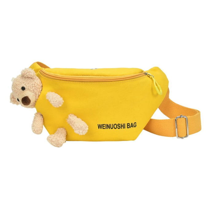 Teddy Bear Canvas Belt Bag