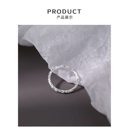 Textured Alloy Open Ring