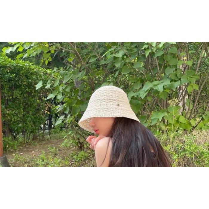 Textured Wide Brim Bucket Hat