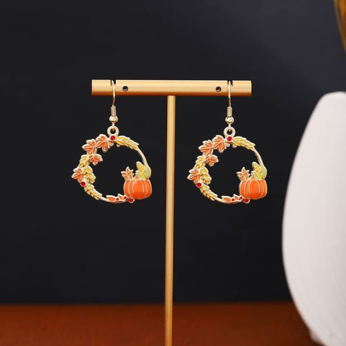 Thanksgiving Glaze Drop Earring - 1 Pair - E6279