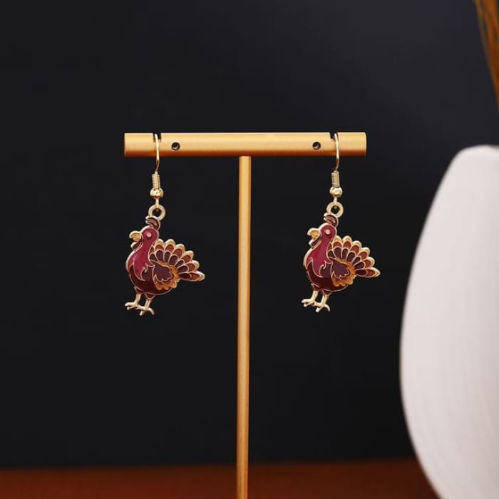 Thanksgiving Glaze Drop Earring - 1 Pair - E6283